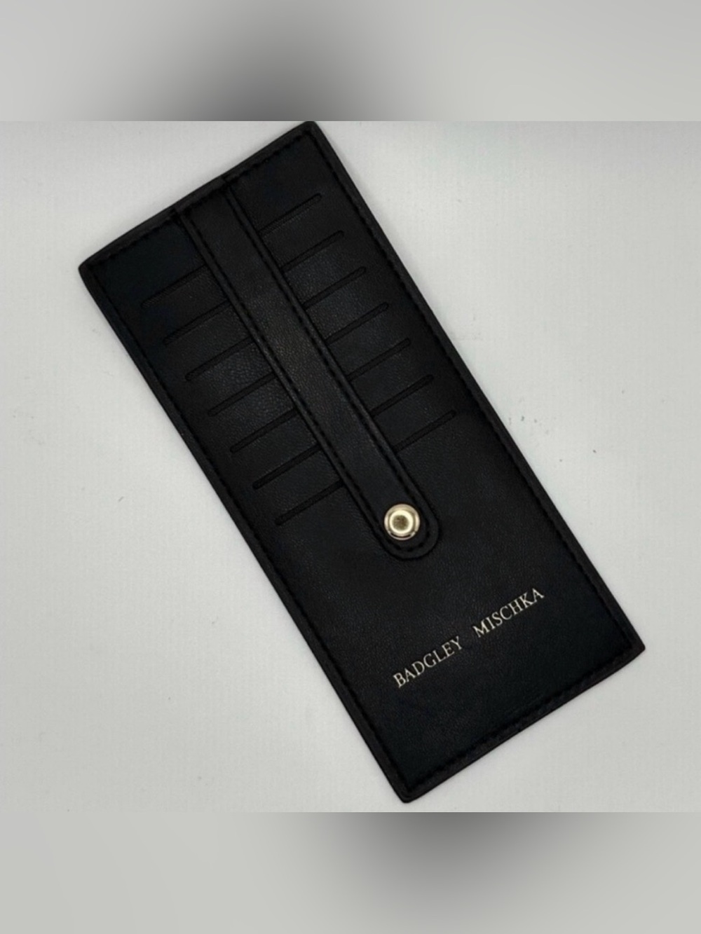 Badgley Mischka Black Card Case Holder Wallet NWT - Picture 1 of 3
